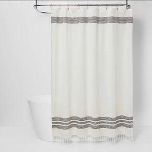 Threshold Fringe Shower Curtain